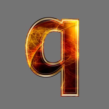 3d abstract and futuristic letter - Q