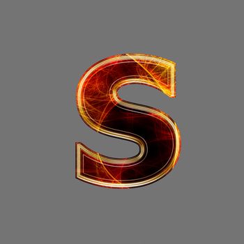 3d abstract and futuristic letter - S