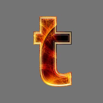 3d abstract and futuristic letter - T