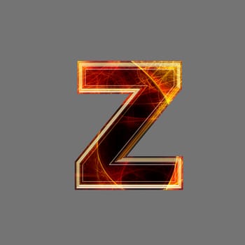 3d abstract and futuristic letter - Z