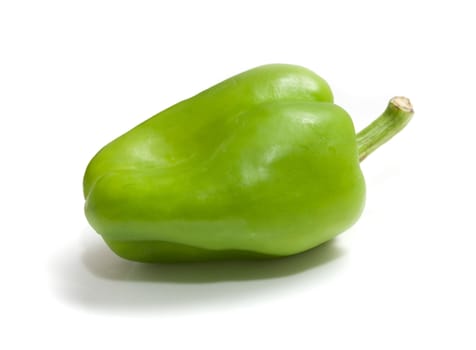 green peppers on a white background