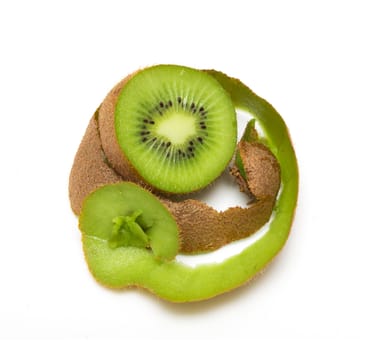 kiwi on a white background