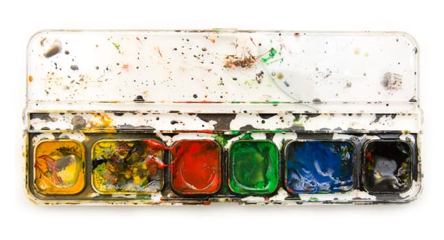 dirty paint on a white background