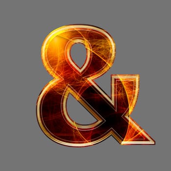 3d abstract and futuristic letter - &