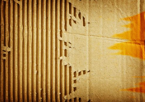 piece of corrugated cardboard