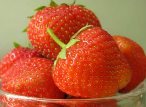 strawberry in a glass