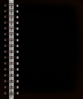 black notebook as background