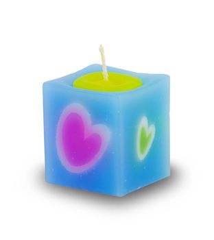 heart candle isolated on white background