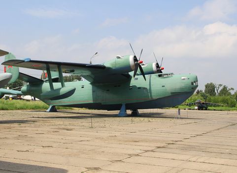 KYIV, UKRAINE- MAY 16: Beriev Be-6 Madge Soviet  patrol flying boat at State Aviation Museum  May 16, 2012 in Kyiv, Ukraine