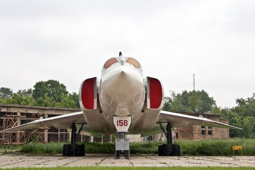 KYIV, UKRAINE- MAY 16:  Tupolev  Tu-22M0  Backfire-A Soviet supersonic strategic and maritime  bomber   at State Aviation Museum  May 16, 2012 in Kyiv, Ukraine