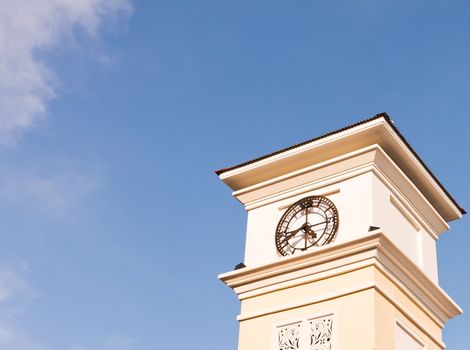 The Clock tower with blue sky