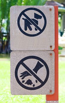 Sign in park