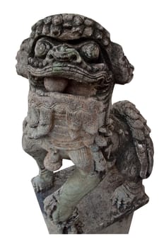 Lion statue in Thai temple