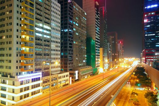 downtown city night