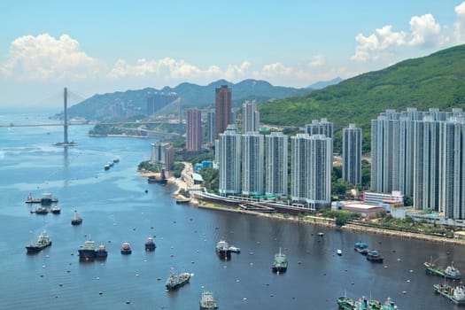 downtown city and ocean