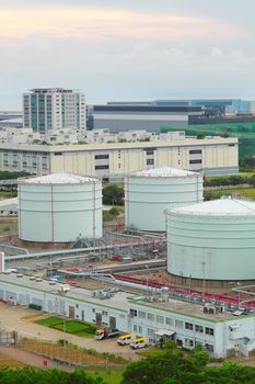 oil tank at day