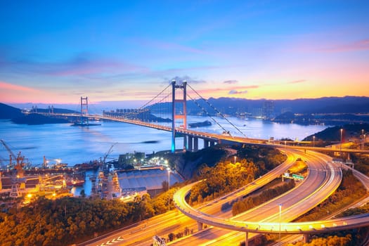 Sunset at Tsing Ma Bridge 