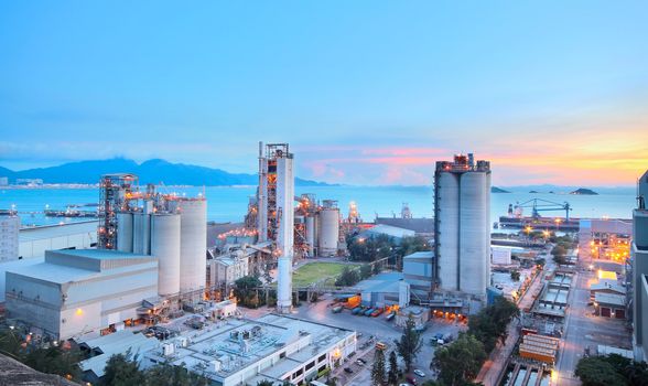 Cement Plant,Concrete or cement factory, heavy industry or construction industry. 