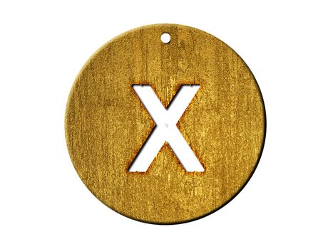 3d golden roman numeral