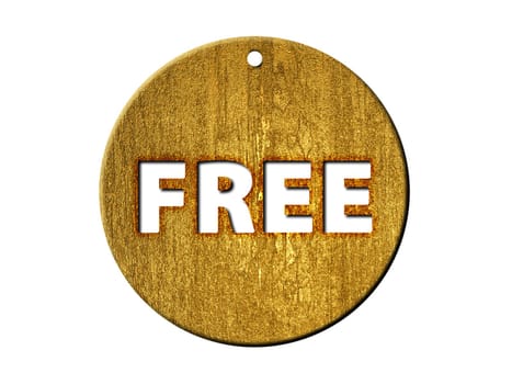 3d golden free mark