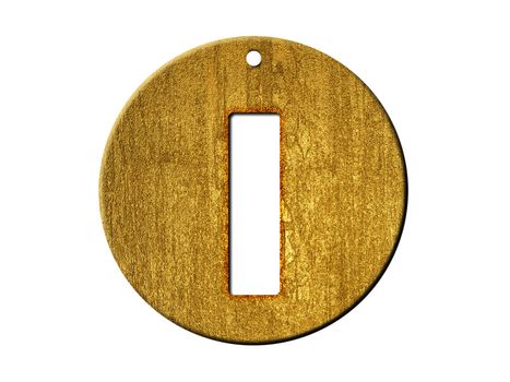One letter of golden alphabet