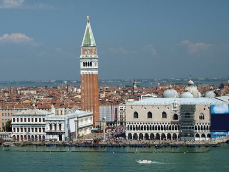 Venice - St. Mark's Square as seen from  the tower of the church of San Giorgio Magiore