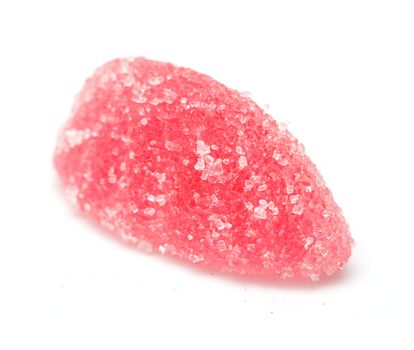 red jelly on white background