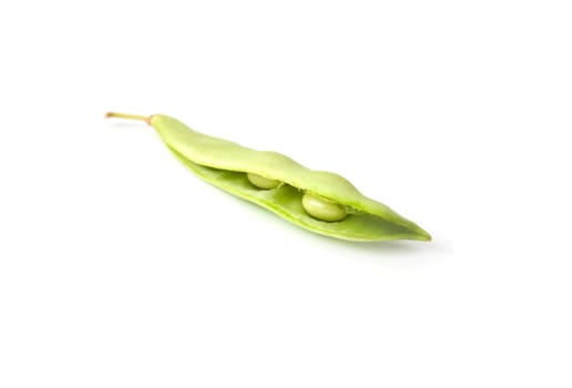 fresh green peas isolated on a white background. Studio photo 
