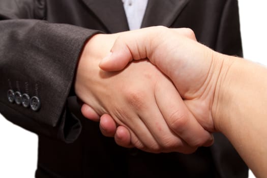 Two businessman shaking hands 