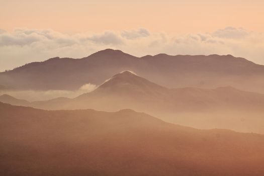Mountain Sunrise in hong kong