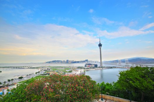 Macau Tower Convention and Sai Van bridge 