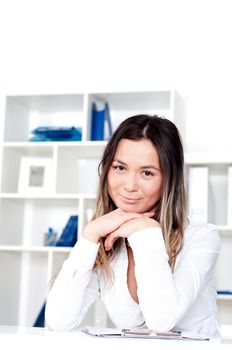 portrait of a beautiful woman who works in the office