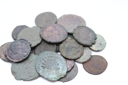 Ancient coins from the old Roman Empire