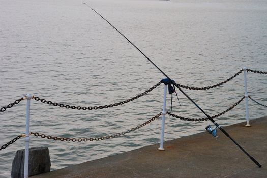 Sea fishing from pier