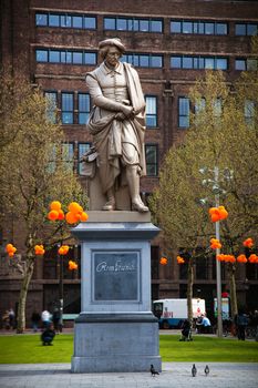 The statue of Rembrandt, Amsterdam, Holland, Netherlands