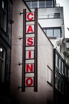 Casino red sing on the building.