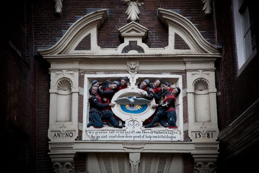 Burgerweeshuis, Kalverstraat entrance. Amsterdam, Holland, Netherlands