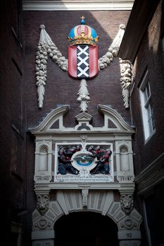 Burgerweeshuis, Kalverstraat entrance. Amsterdam, Holland, Netherlands