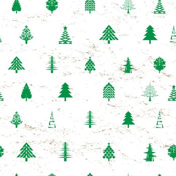 abstract christmas tree pattern over grunge background