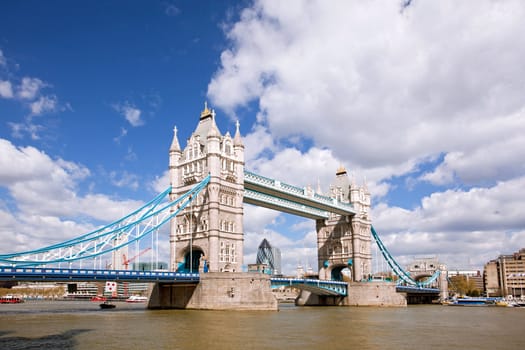 Tower Bridge against Blue Sky England UK
