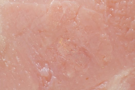 A macro picture of a slice of ham