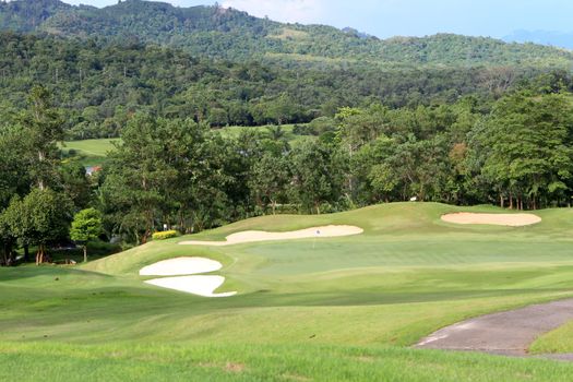 Landscape of golf field