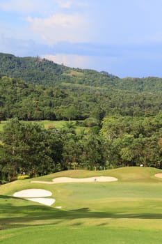 Landscape of golf field