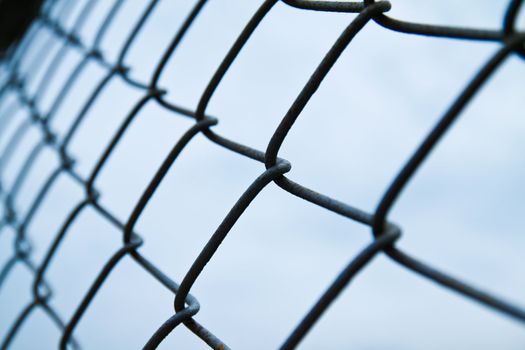 perspective of wire fence