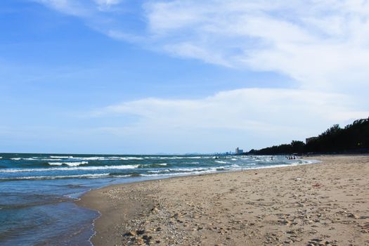 The front of the beach