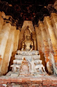 Image buddha in ayutthaya thailand 