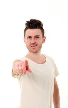 Portrait of young russian man looking forward