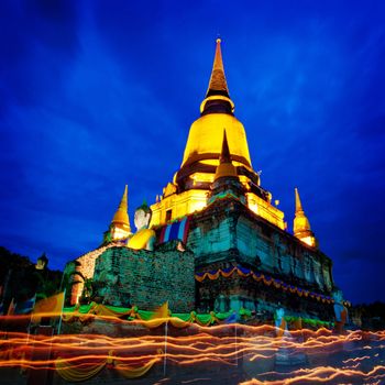 wat yai chaimongkol in Ayutthaya, Thailand