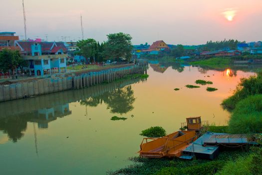 houseboat in Thailand