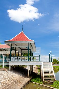 pavilion in river